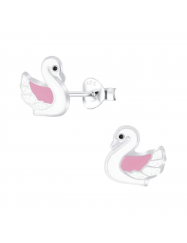 Boucles d'oreilles cygne...