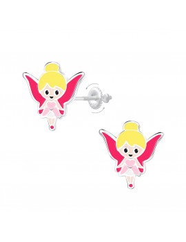 Boucles d'oreilles fée rose...