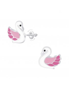 Boucles d'oreilles cygne...