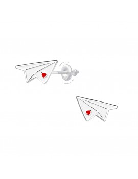 Boucles d'oreilles avion en...