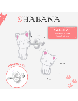 Boucles d'oreilles chats en...