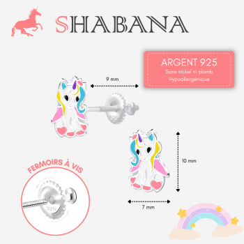 Boucles d'oreilles licorne...