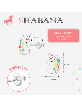 Boucles d'oreilles licorne...