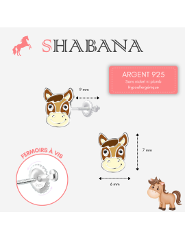 Boucles d'oreilles tête de...