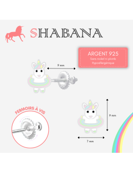 Boucles d'oreilles licornes...