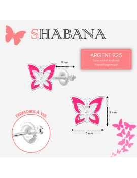 Boucles d'oreilles papillon...