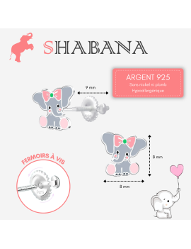 Boucles d'oreilles éléphant...